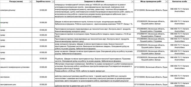 Де, скільки та за що на Волині готові платити від 8-ми до 30-ти тисяч гривень в місяць: ТОП вакансії 