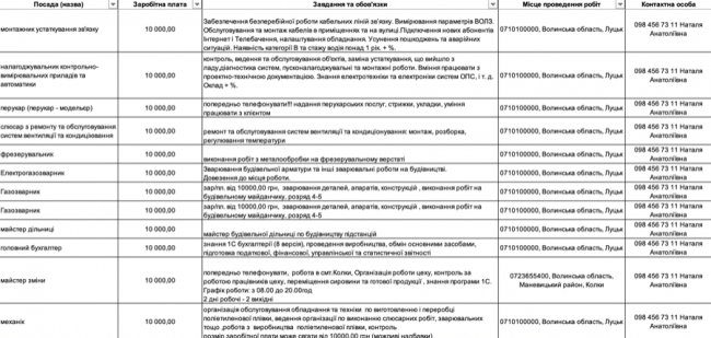 Де, скільки та за що на Волині готові платити від 8-ми до 30-ти тисяч гривень в місяць: ТОП вакансії 