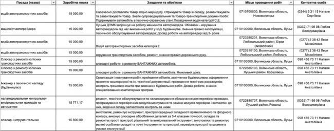 Де, скільки та за що на Волині готові платити від 8-ми до 30-ти тисяч гривень в місяць: ТОП вакансії 