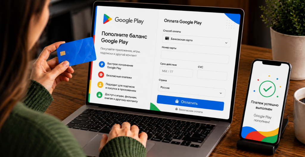 Как пополнить баланс Google аккаунта из России в 2026 году
